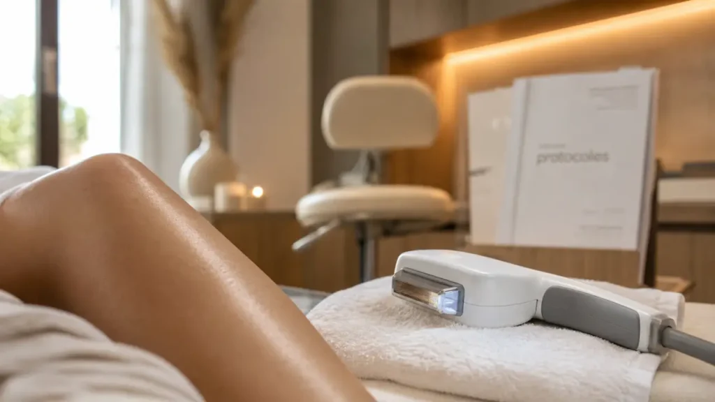 Innovation epilation : laser ou lumière pulsée sur peau soignée