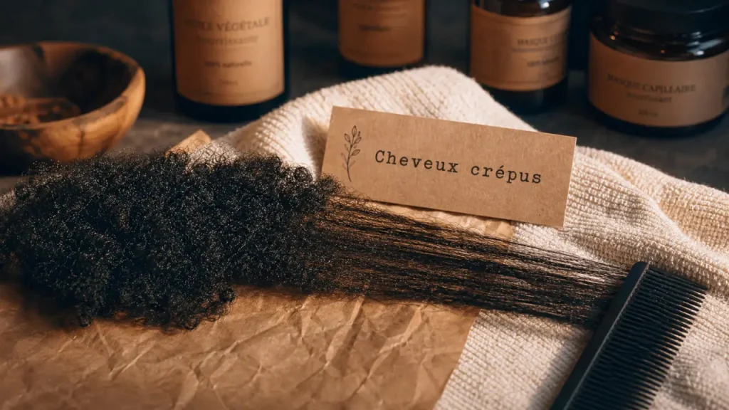 Les cheveux crepus, forme en Z, types 4A à 4C