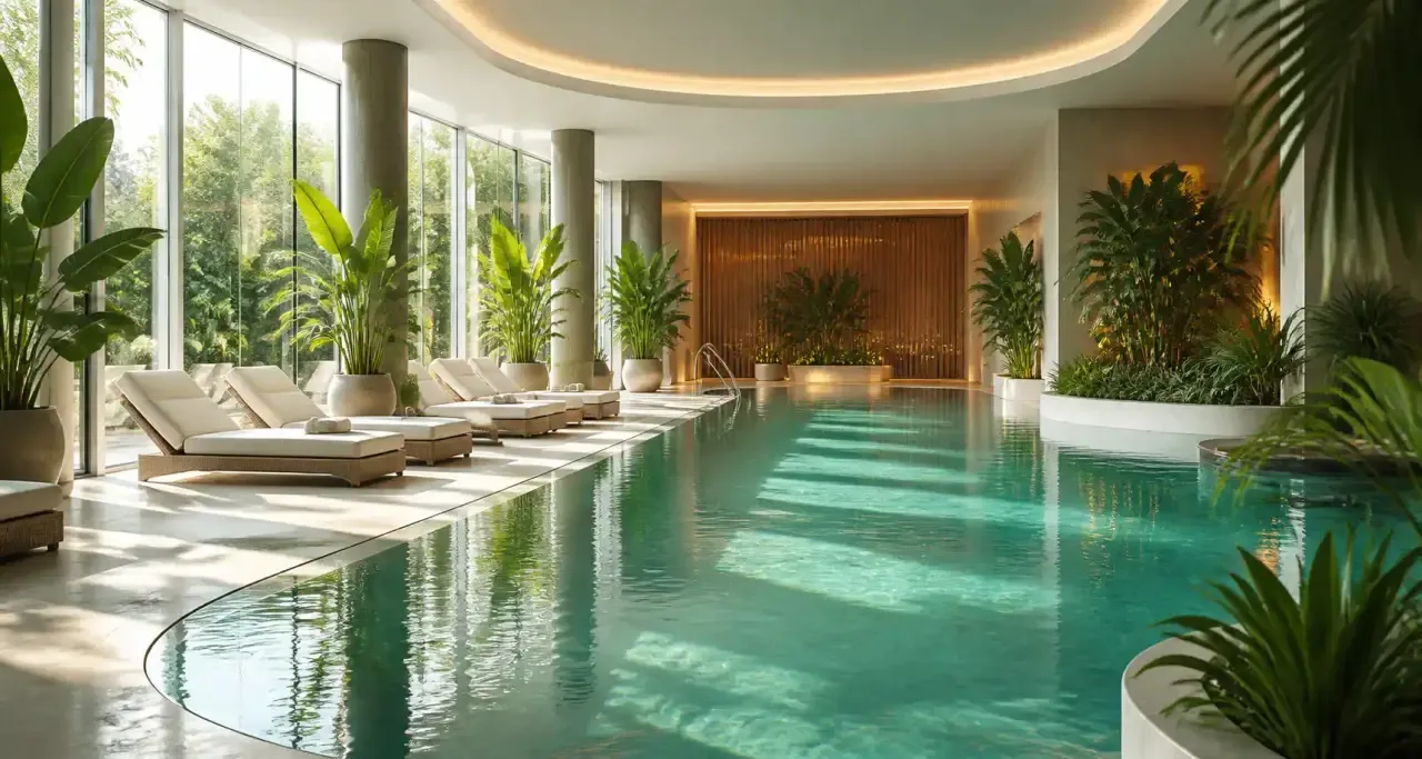 Spa haut de gamme avec piscine intérieure