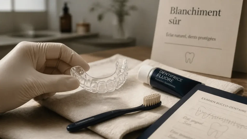 Blanchir ses dents avec gouttière dentaire transparente