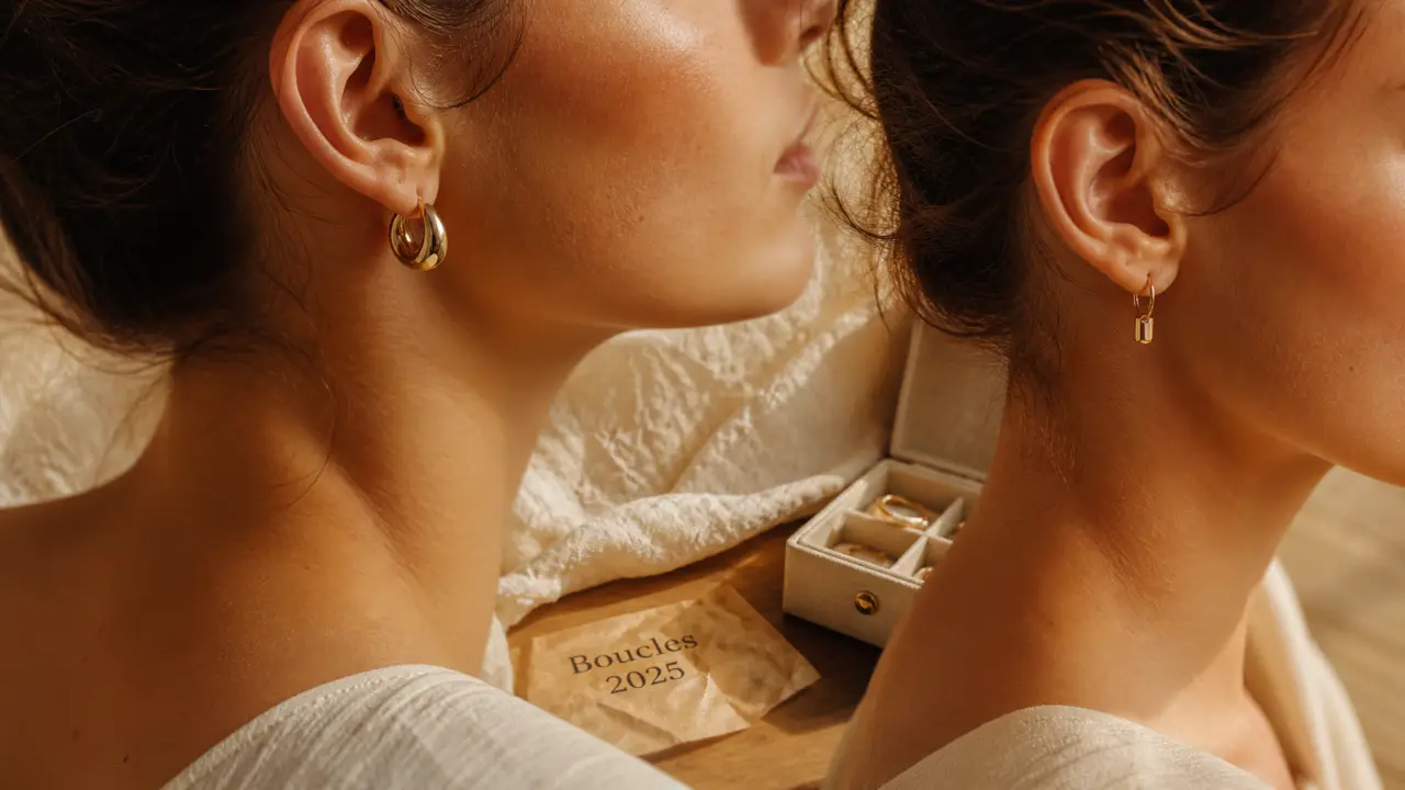 Boucle d oreilles tendance 2025 : mini-créole sculptée et dormeuse courte