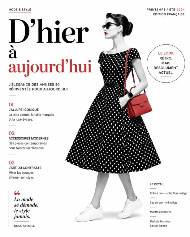 Exemple de tenue femme vintage moderne avec une robe années 50