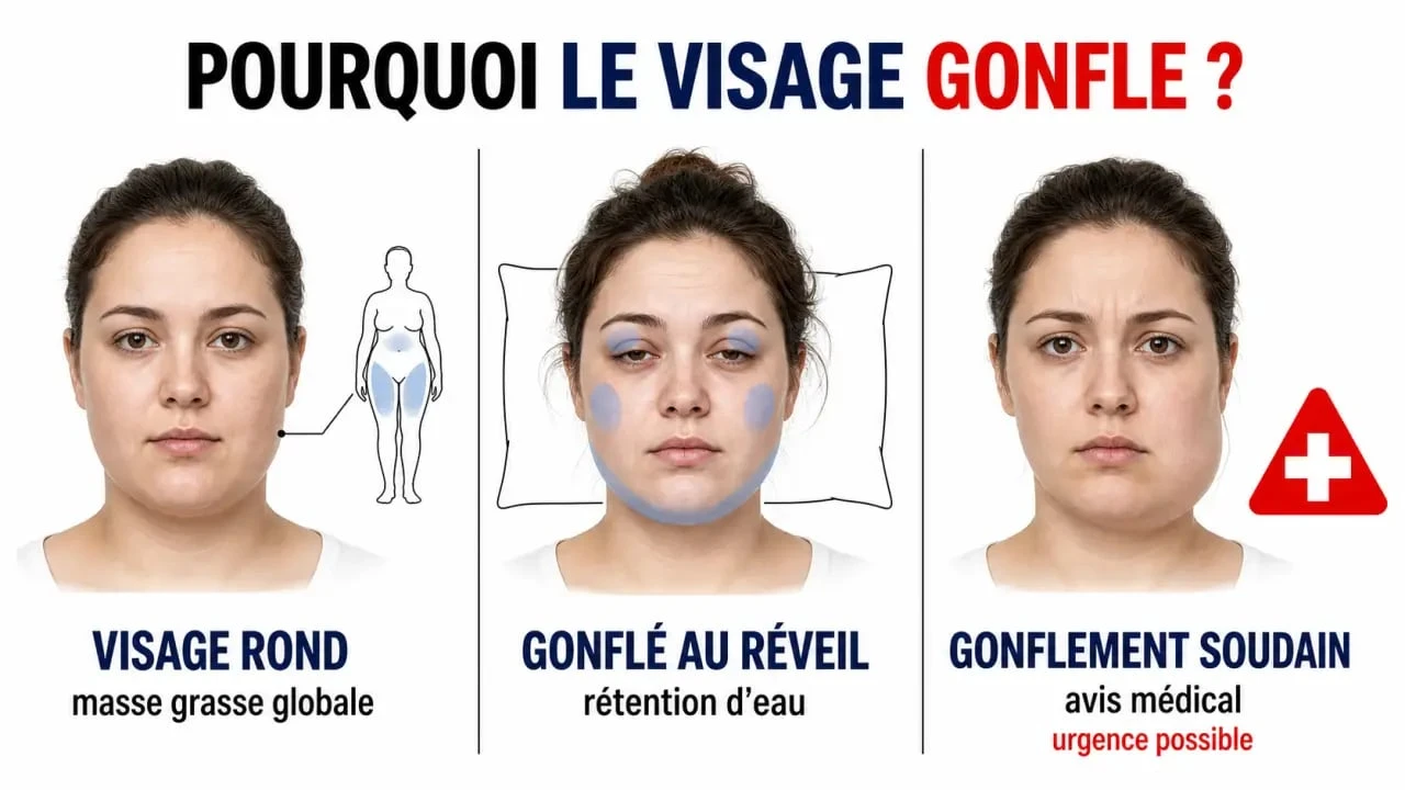 Comment perdre le gras du visage : comparaison entre visage rond, visage gonflé et signal d’alerte