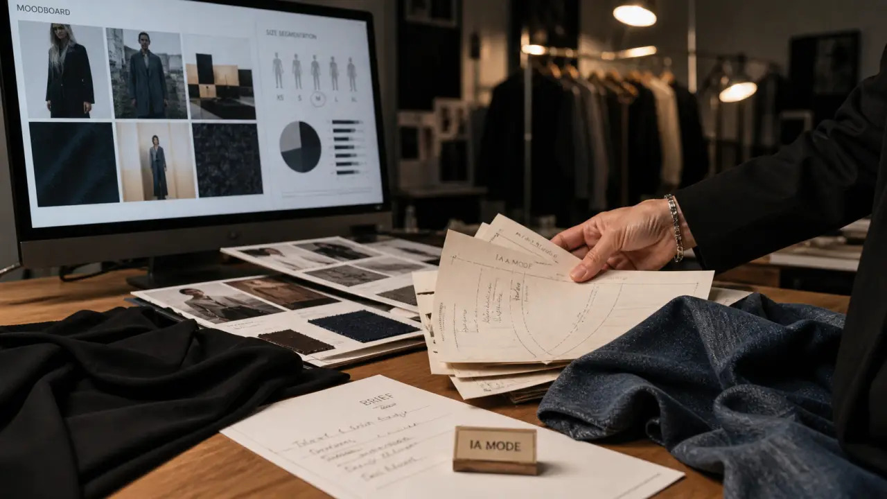 Intelligence artificielle mode : bureau tissus, moodboard et pilotage des stocks