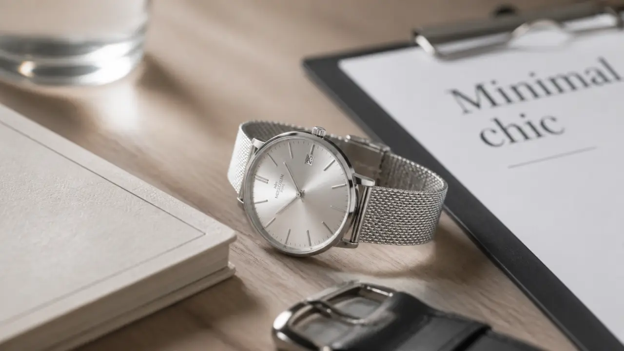 Montre femme tendance 2025, maille milanaise argentée