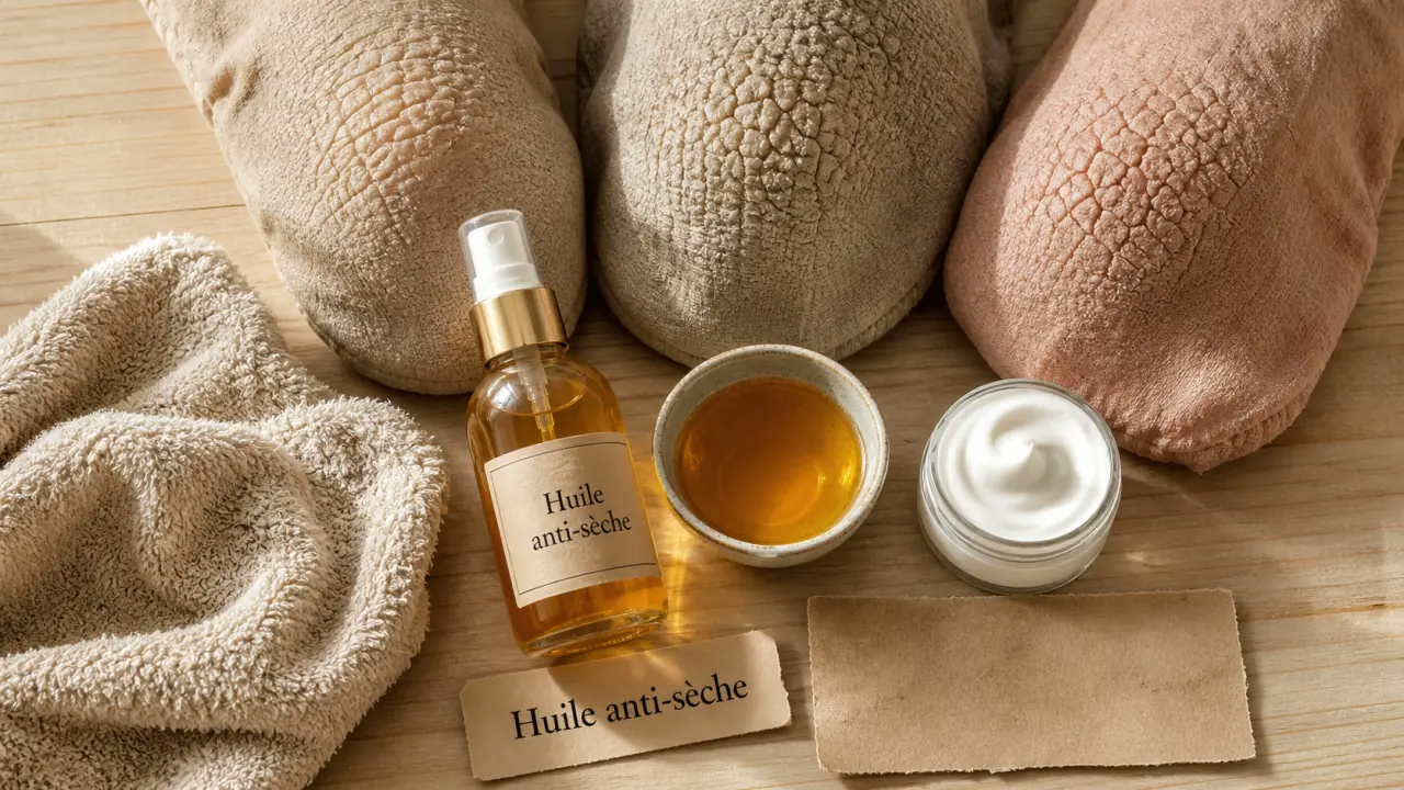Quelle huile pour le corps peau très sèche : huile nourrissante sans coller