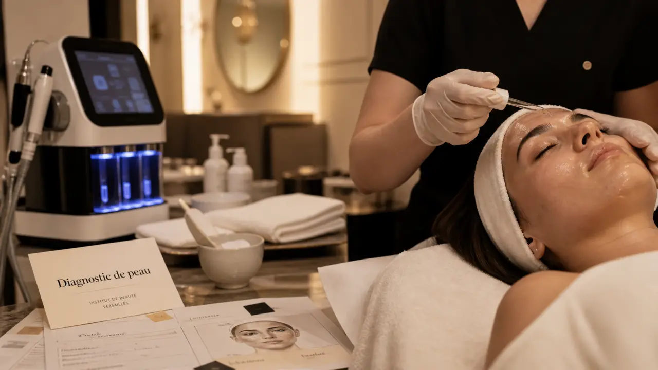 Soin visage Versailles : diagnostic de peau en institut