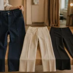 Types de pantalons femme : pantalon taille haute, coupes et tombé