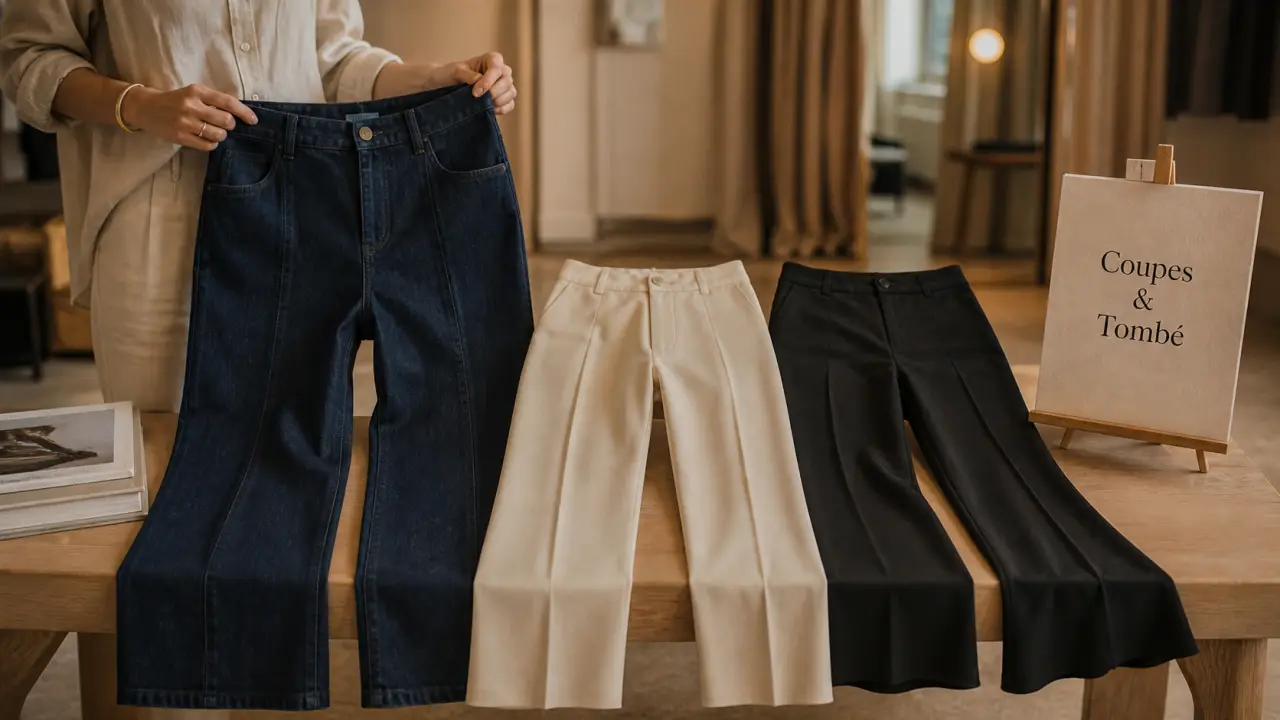 Types de pantalons femme : pantalon taille haute, coupes et tombé