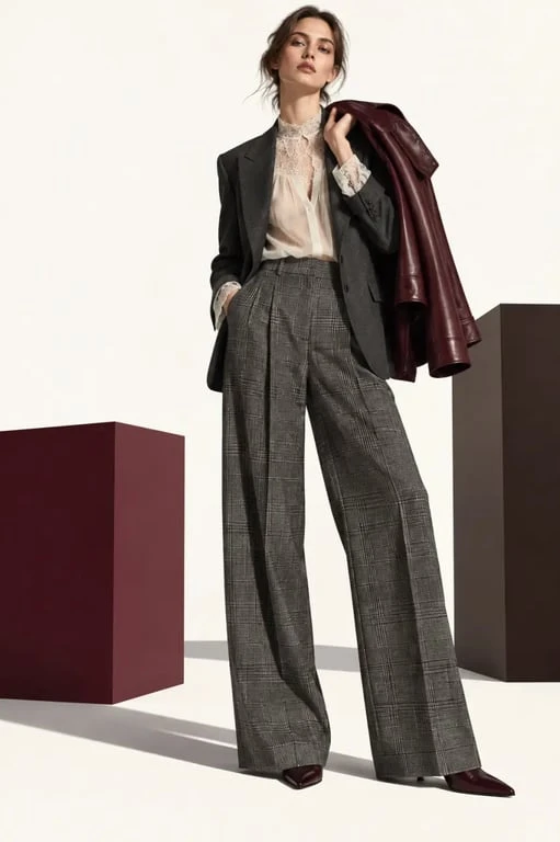 Tailoring souple, dentelle et cuir dans la mode automne-hiver 2025