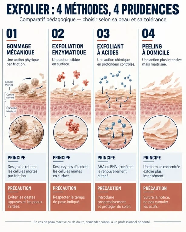 Comparatif des exfoliants pour savoir comment avoir une peau lisse sans fragiliser la peau