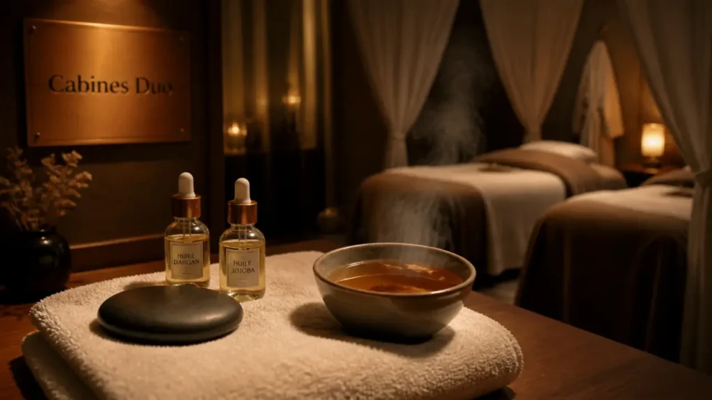 Le spa à Saint-Priest-en-Jarez : cabine duo, huiles et tisane