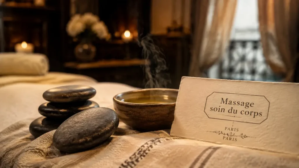 Massage soin du corps paris en spa, pierres et huiles chaudes