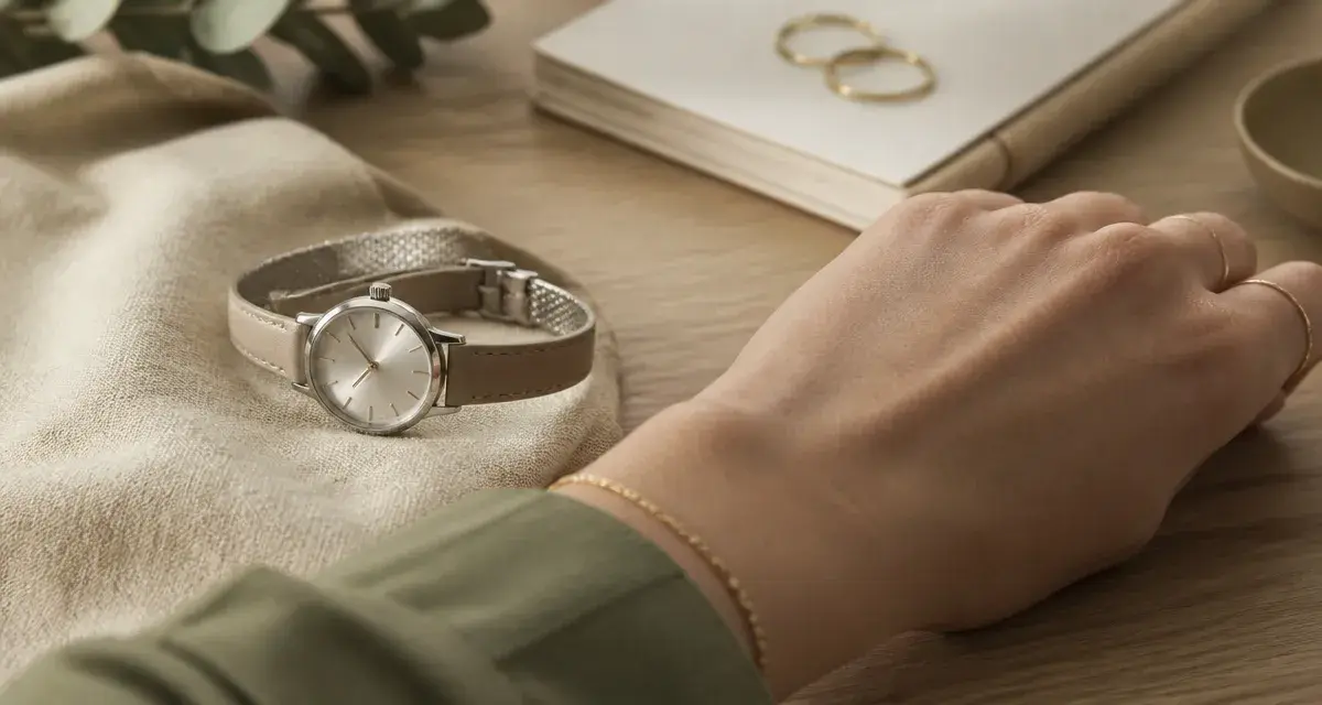 Tendance montre femme 2026 : mini montre et teintes terreuses