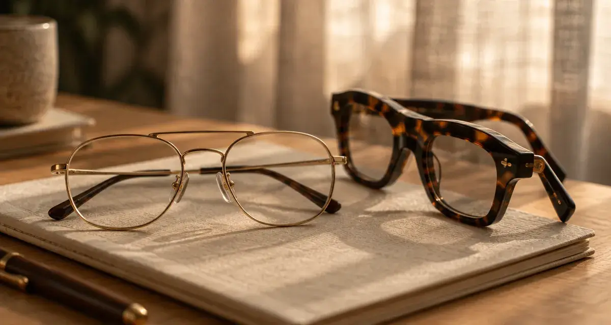 Lunettes à la mode 2025 : métal fin et acétate épais